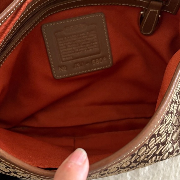 Gently Loved Vintage Soho Leather Canvas Designer Coach Shoulder Bag - Picture 8 of 15